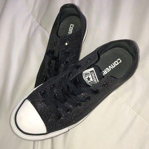 CONVERSE black sparkly